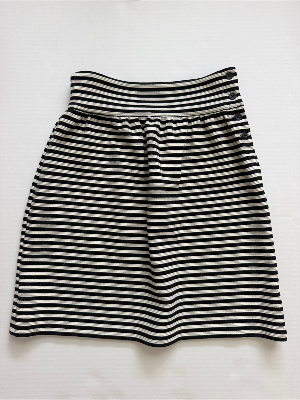 Joe Fresh Black and White Striped A-Line Skirt SIZE 0